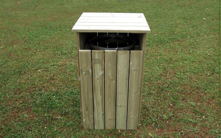 CORBEILLE EXTÉRIEURE EN BOIS LAURIA
GRANDE POUBELLE EN BOIS