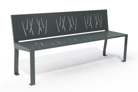 BANC URBAIN LISERON EN ACIER 
MOBILIER URBAIN D EXTÉRIEUR POUR ESPACE PUBLIC
BANC ACIER LISERON AVEC OU SANS ACCOUDOIRS