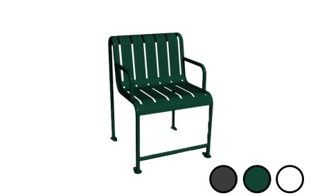 Fauteuil en acier GARP spécial sénior, Fauteuil PMR espace extérieur