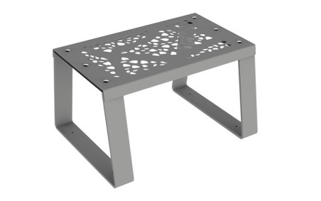 TABOURET ACIER DESIGN OBY
SIÈGE MODERNE AVEC DÉCOUPE LASER POUR ESPACE EXTERIEUR