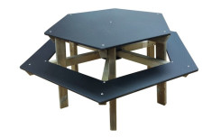 TABLE DE PIQUE NIQUE HEXAGONALE EN BOIS POUR ENFANT 
TABLE PIQUE NIQUE POUR ÉCOLE ET CRÈCHE