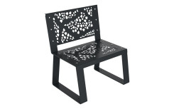 FAUTEUIL ACIER DESIGN DÉCOUPE LASER OBY FABRIQUE EN FRANCE
SIÈGE URBAIN AVEC DESIGN EN ACIER POUR ESPACE DE REPOS