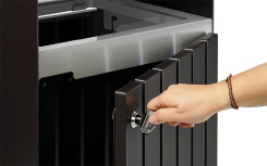 CORBEILLE EN ACIER ORPIN AVEC CENDRIER POUR ESPACE PUBLIC COLLECTIVITÉ 
POUBELLE EXTÉRIEURE AVEC CENDRIER POUR PROPRETÉ URBAINE