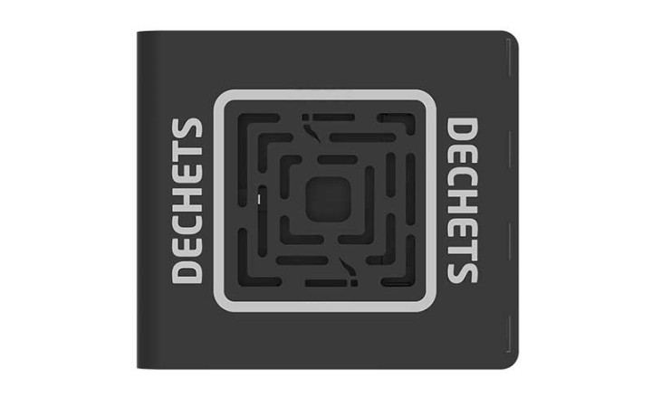 CORBEILLE EN ACIER ORPIN AVEC CENDRIER POUR ESPACE PUBLIC COLLECTIVITÉ 
POUBELLE EXTÉRIEURE AVEC CENDRIER POUR PROPRETÉ URBAINE