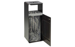 CORBEILLE EN ACIER ORPIN AVEC CENDRIER POUR ESPACE PUBLIC COLLECTIVITÉ 
POUBELLE EXTÉRIEURE AVEC CENDRIER POUR PROPRETÉ URBAINE