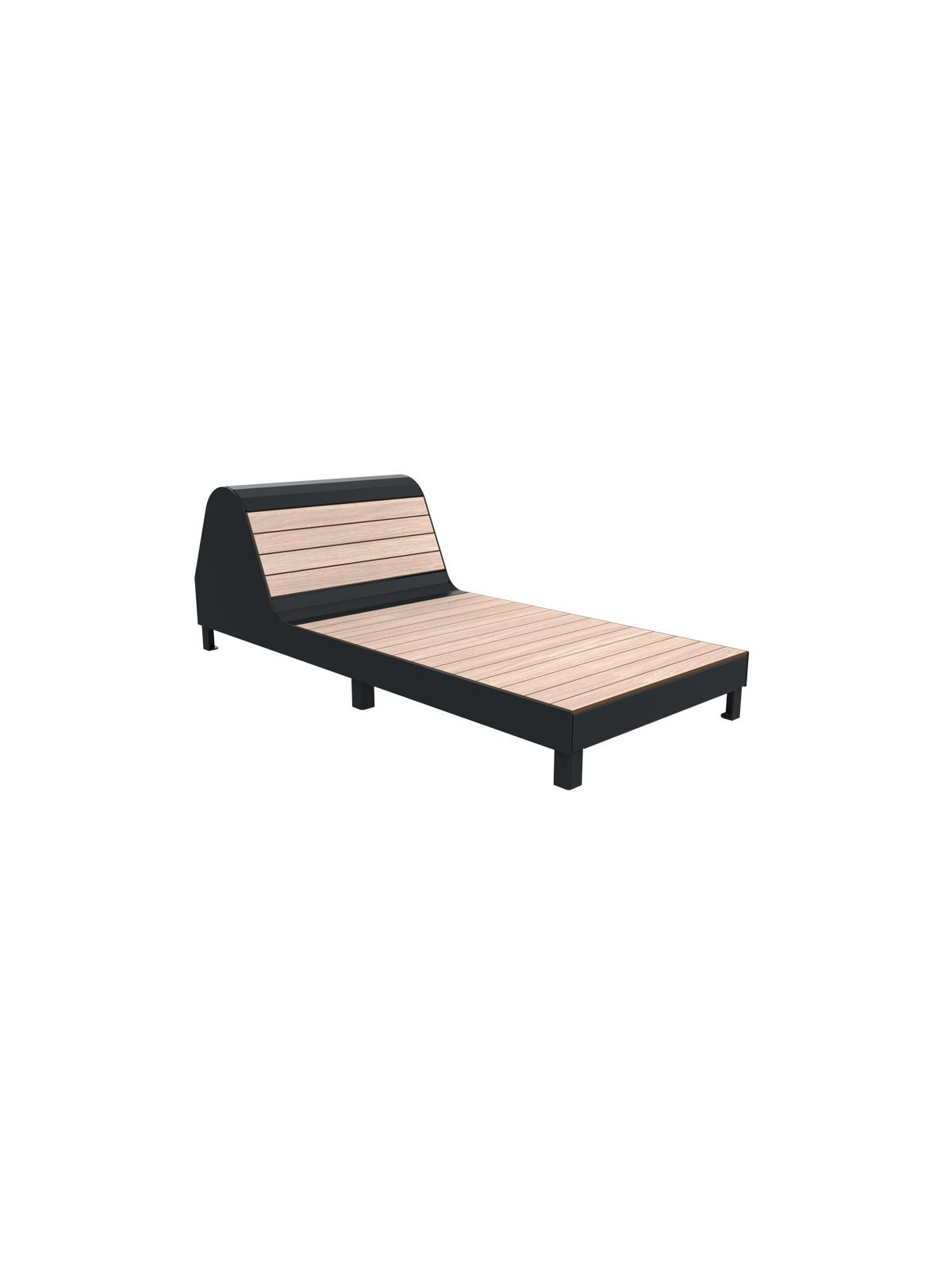 CHAISE LONGUE ROBRI ACIER ET COMPACT
TRANSAT DESIGN POUR ENTREPRISE
BAIN DE SOLEIL MODERNE POUR TERRASSE