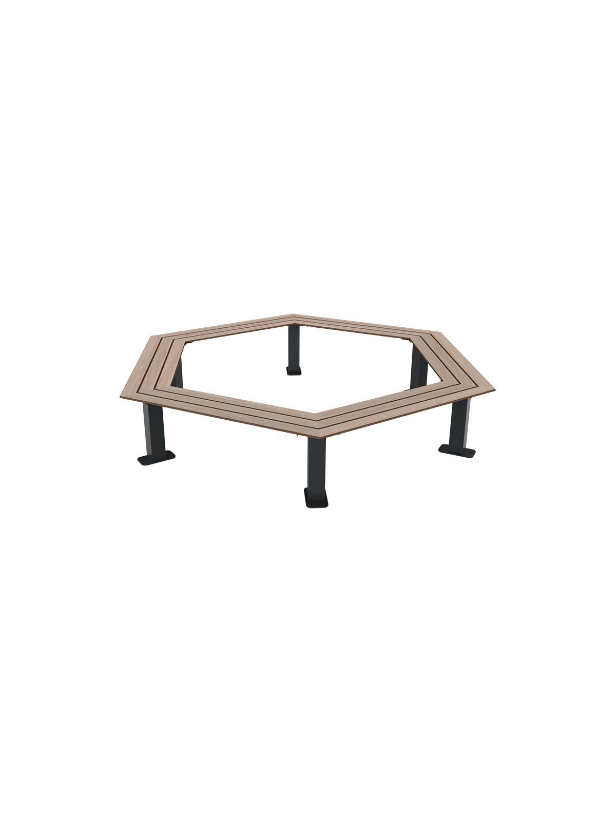 BANQUETTE VINI EN ACIER ET BOIS COMPACT
MOBILIER URBAIN ENTOURAGE D'ARBRE MODERNE ET DESIGN