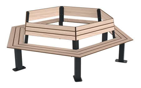 BANC D'ENTOURAGE D'ARBRE VINI CONFORTABLE ET MODERNE
MOBILIER URBAIN POUR LES ESPACES VERTS PUBLICS DE LA COLLECTIVITÉ