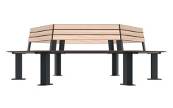 BANC D'ENTOURAGE D'ARBRE VINI CONFORTABLE ET MODERNE
MOBILIER URBAIN POUR LES ESPACES VERTS PUBLICS DE LA COLLECTIVITÉ