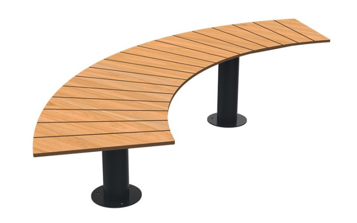 BANQUETTE MODULAIRE KAA ACIER ET COMPACT
BANQUETTE COURBE POUR COURS D’ÉCOLE ET ESPACE PUBLIC
MOBILIER URBAIN MODULAIRE