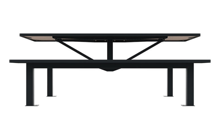 TABLE DE PIQUE NIQUE THALA ACIER ET BOIS COMPACT
MOBILIER URBAIN DESIGN ET MODERNE POUR RESTAURATION RAPIDE OU TERRASSE