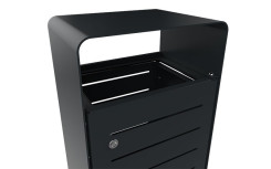 CORBEILLE EXTÉRIEURE SOLANDO ACIER 60 L
POUBELLE DE RUE PROPRETÉ URBAINE DES COLLECTIVITÉ