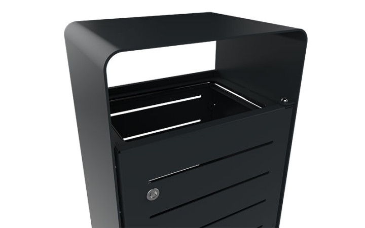 CORBEILLE EXTÉRIEURE SOLANDO ACIER 60 L
POUBELLE DE RUE PROPRETÉ URBAINE DES COLLECTIVITÉ