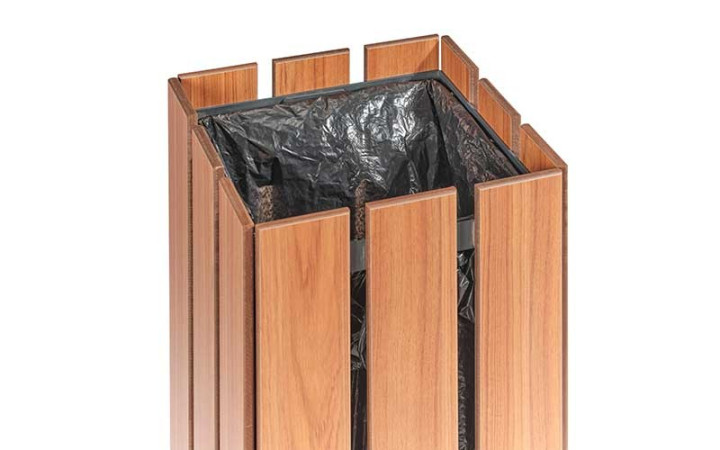 POUBELLE PUBLIQUE TYREL ACIER ET BOIS COMPACT 75 L
CORBEILLE URBAINE POUR COLLECTIVITÉ