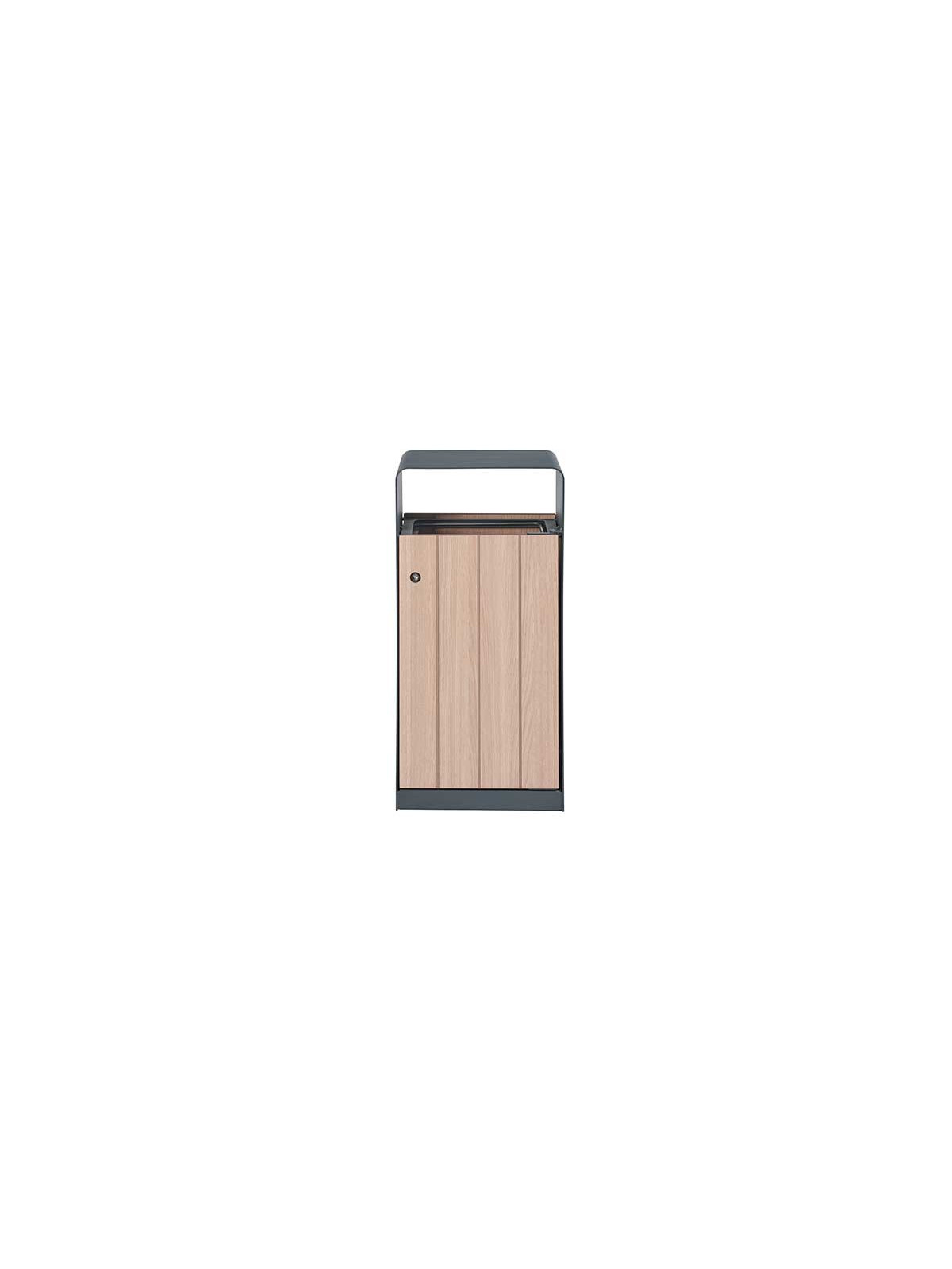 CORBEILLE RECTANGLE SOLANDO ACIER ET BOIS COMPACT DESIGN NATUREL
POUBELLE PUBLIQUE 60 L CONTRE POLLUTION URBAINE