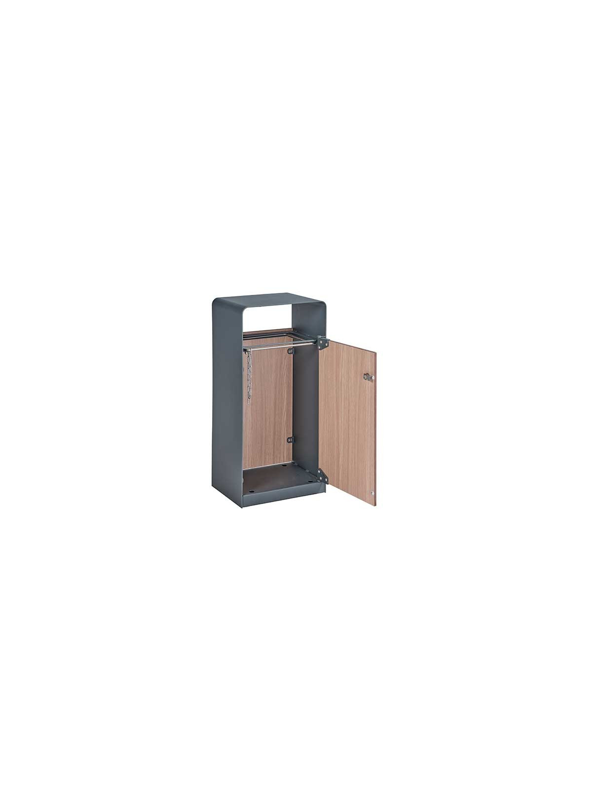 CORBEILLE RECTANGLE SOLANDO ACIER ET BOIS COMPACT DESIGN NATUREL
POUBELLE PUBLIQUE 60 L CONTRE POLLUTION URBAINE
