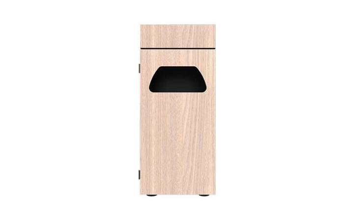 CORBEILLE CENDRIER RECTANGLE SHELBY ACIER ET BOIS COMPACT
POUBELLE AVEC CENDRIER POUR ESPACE FUMEUR EXTÉRIEUR