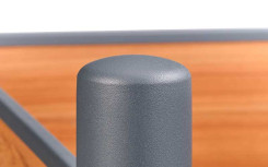 Jardinière carrée EREN acier bois compact, Bac à palmier collectivité