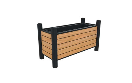 JARDINIÈRE RECTANGLE EREN ACIER ET BOIS COMPACT
FLEURISSEMENT URBAIN DE LA COLLECTIVITÉ
BAC A FLEUR MODERNE ESPACE PUBLIC