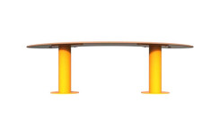 BANQUETTE DEMI CERCLE EN ACIER ET BOIS COMPACT
MOBILIER POUR ENFANT COLORE POUR ÉCOLE ET COLLECTIVITÉ