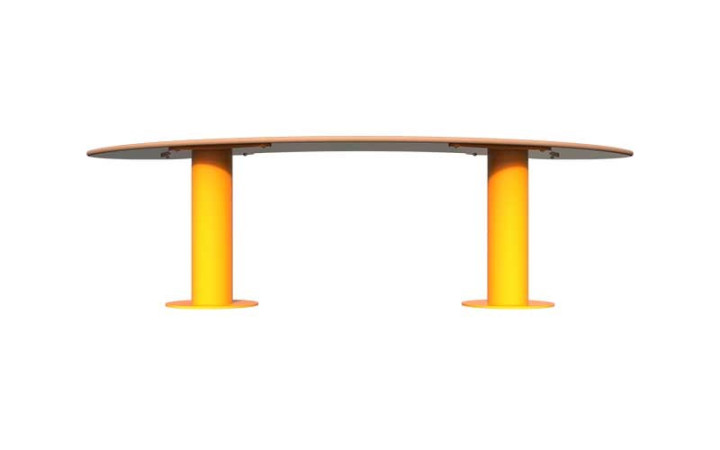 BANQUETTE DEMI CERCLE EN ACIER ET BOIS COMPACT
MOBILIER POUR ENFANT COLORE POUR ÉCOLE ET COLLECTIVITÉ