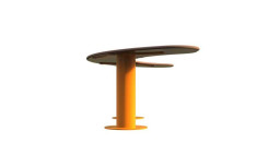 BANQUETTE DEMI CERCLE EN ACIER ET BOIS COMPACT
MOBILIER POUR ENFANT COLORE POUR ÉCOLE ET COLLECTIVITÉ