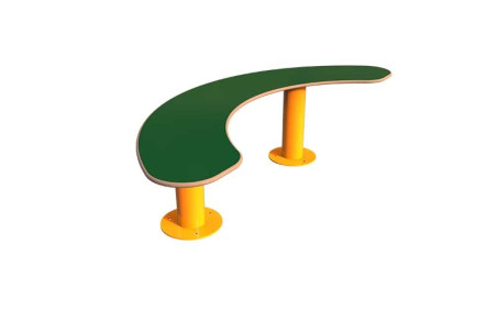 BANQUETTE DEMI CERCLE EN ACIER ET BOIS COMPACT
MOBILIER POUR ENFANT COLORE POUR ÉCOLE ET COLLECTIVITÉ
