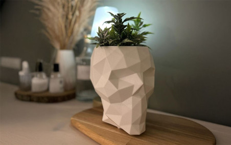 MINI POT ORIGAMI SQUELETTE 
POT DE FLEUR SKULL EN POLYETHYLENE DESIGN 
BAC A FLEUR INTERIEUR EXTERIEUR