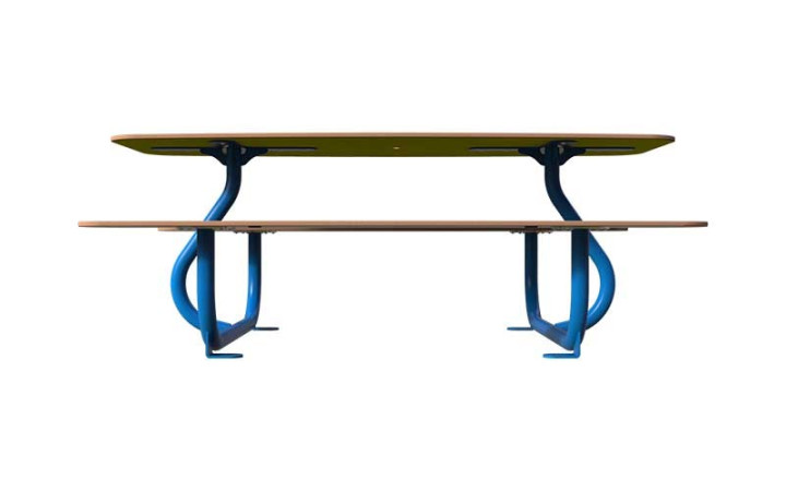 Table de pique nique pour enfant ludique PETIOT acier et bois compact