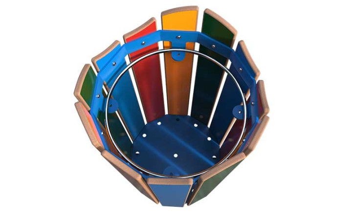 CORBEILLE DE DÉCHET RONDE PETIOT 40 L ACIER ET BOIS COMPACT HPL
CORBEILLE EXTÉRIEURE DESIGN POUR ENFANT