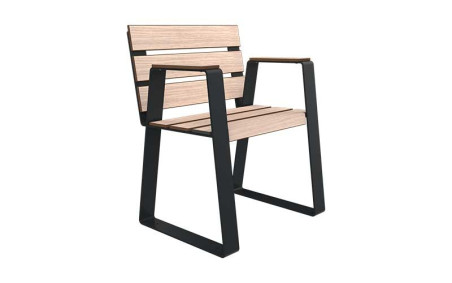 FAUTEUIL SENIOR MODERNE KIMI ACIER ET BOIS COMPACT
MOBILIER URBAIN PMR POUR EHPAD ET PARC