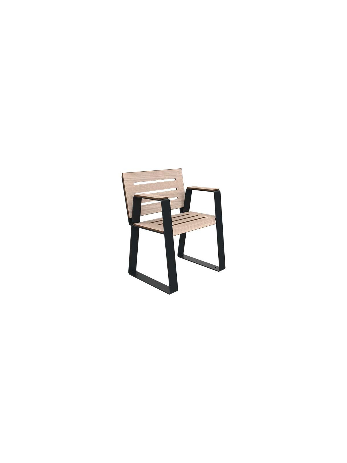 FAUTEUIL SENIOR MODERNE KIMI ACIER ET BOIS COMPACT
MOBILIER URBAIN PMR POUR EHPAD ET PARC