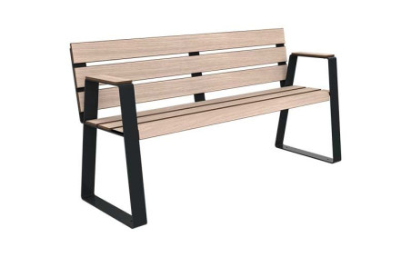 BANC PUBLIC 2 PLACES KIMI PMR ACIER ET COMPACT
BANC MODERNE MOBILIER URBAIN POUR SENIOR