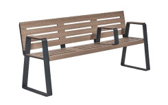 BANC MODERNE 3 PLACE SENIOR KIMI ACIER ET BOIS COMPACT
BANC PUBLIC POUR PARC ET ESPACE EXTÉRIEUR ADAPTÉ AUX PMR