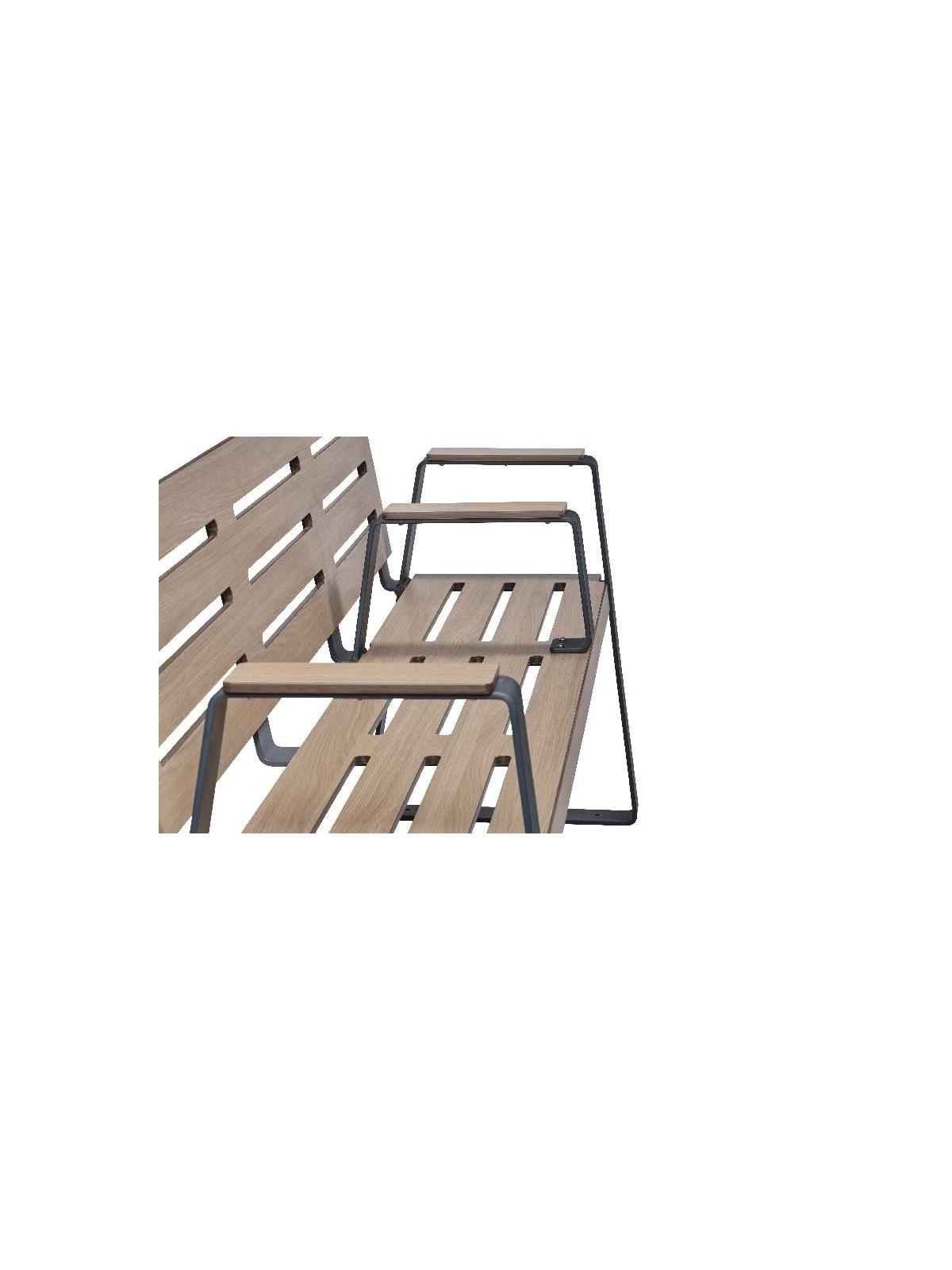 BANC MODERNE 3 PLACE SENIOR KIMI ACIER ET BOIS COMPACT
BANC PUBLIC POUR PARC ET ESPACE EXTÉRIEUR ADAPTÉ AUX PMR