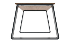 TABOURET EXTERIEUR INTERIEUR MARIANNE ACIER ET BOIS COMPACT MOBILIER DESIGN MODERNE POUR PROFESSIONNEL