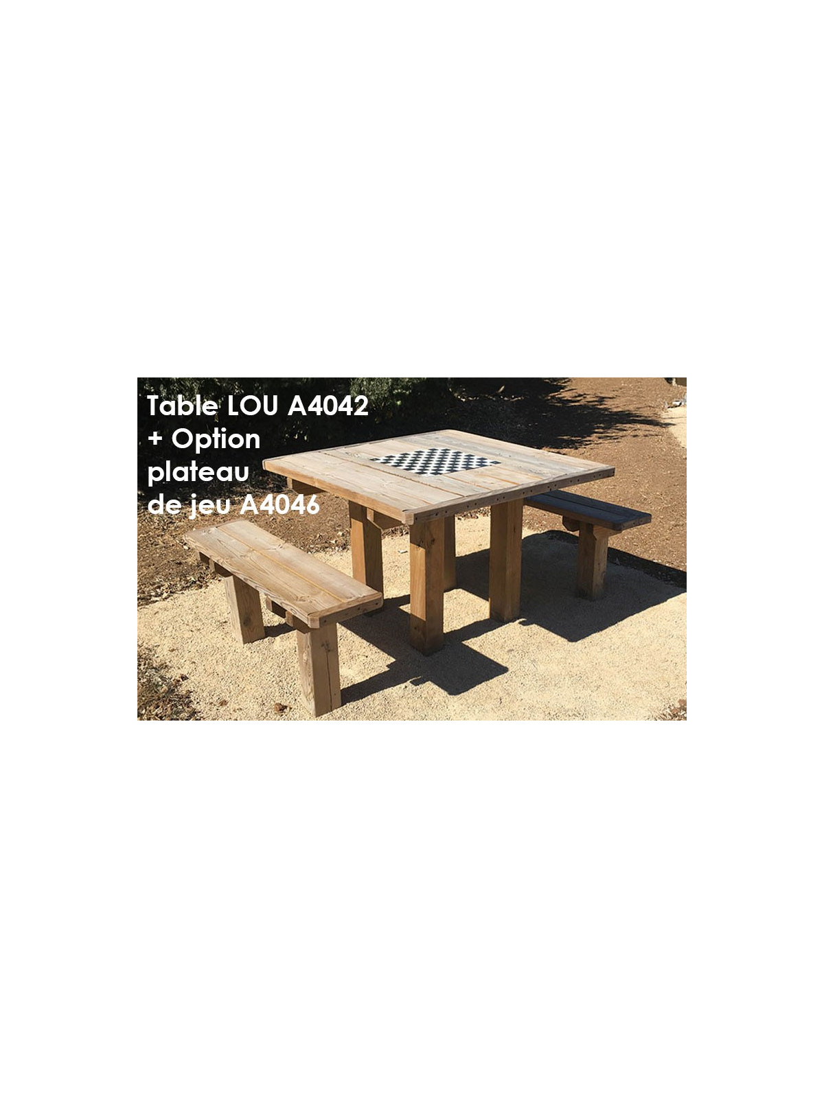 TABLE PIQUE NIQUE LOU EN BOIS
TABLE PIQUE NIQUE EXTÉRIEURE POUR PARC ET JARDIN
MOBILIER URBAIN DE JEUX COLLECTIVITÉ