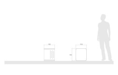 Banc cube design tout acier BOLD MIRCOCUBO exclusivité France