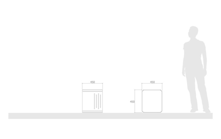 Banc cube design tout acier BOLD MIRCOCUBO exclusivité France