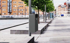 CORBEILLE SOL POUR POTEAU MICROCUBO