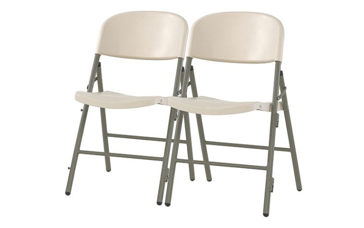 LOT DE 6 CHAISES POLYETHYLENE BEIGE