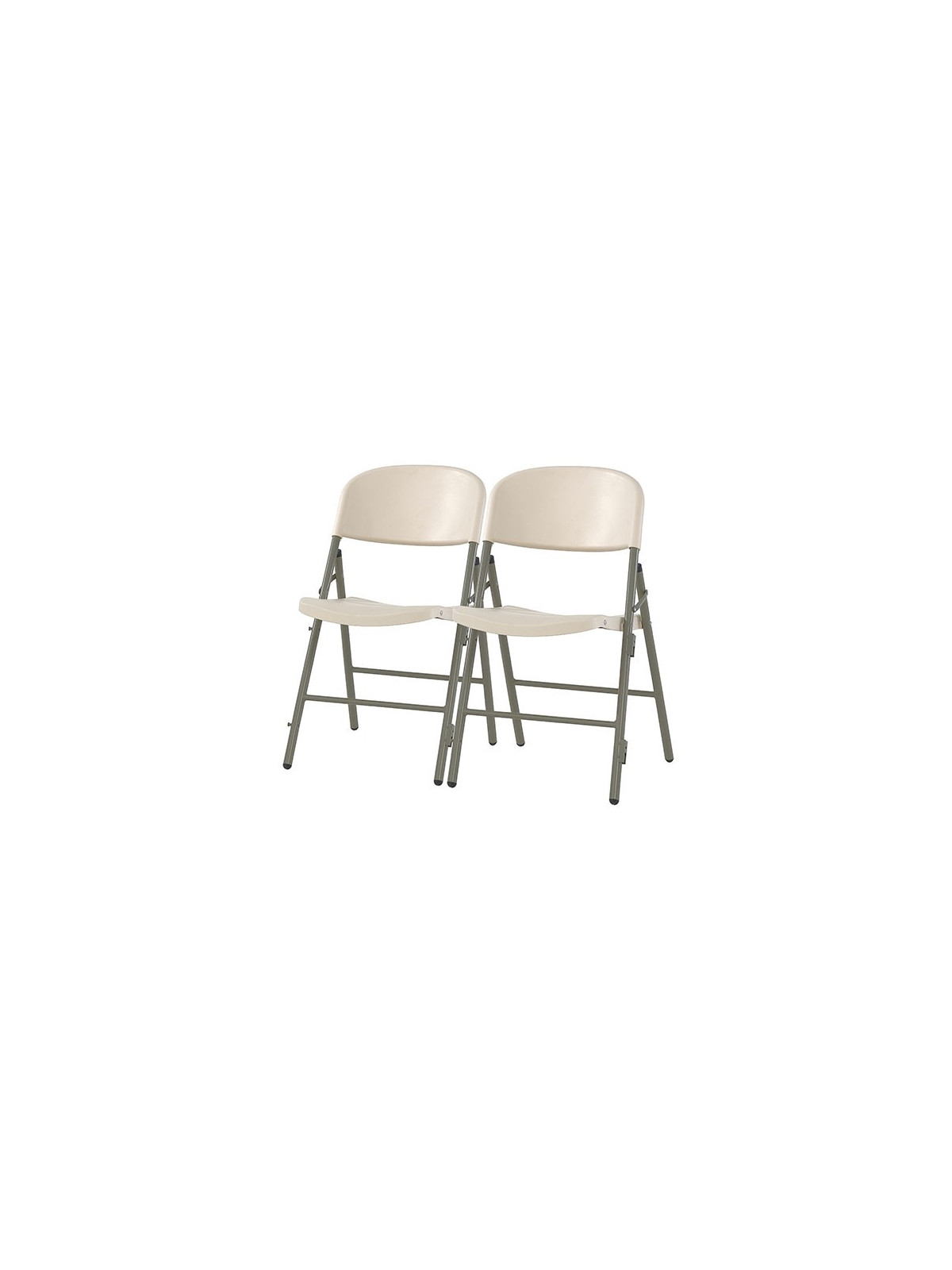 LOT DE 6 CHAISES POLYETHYLENE BEIGE