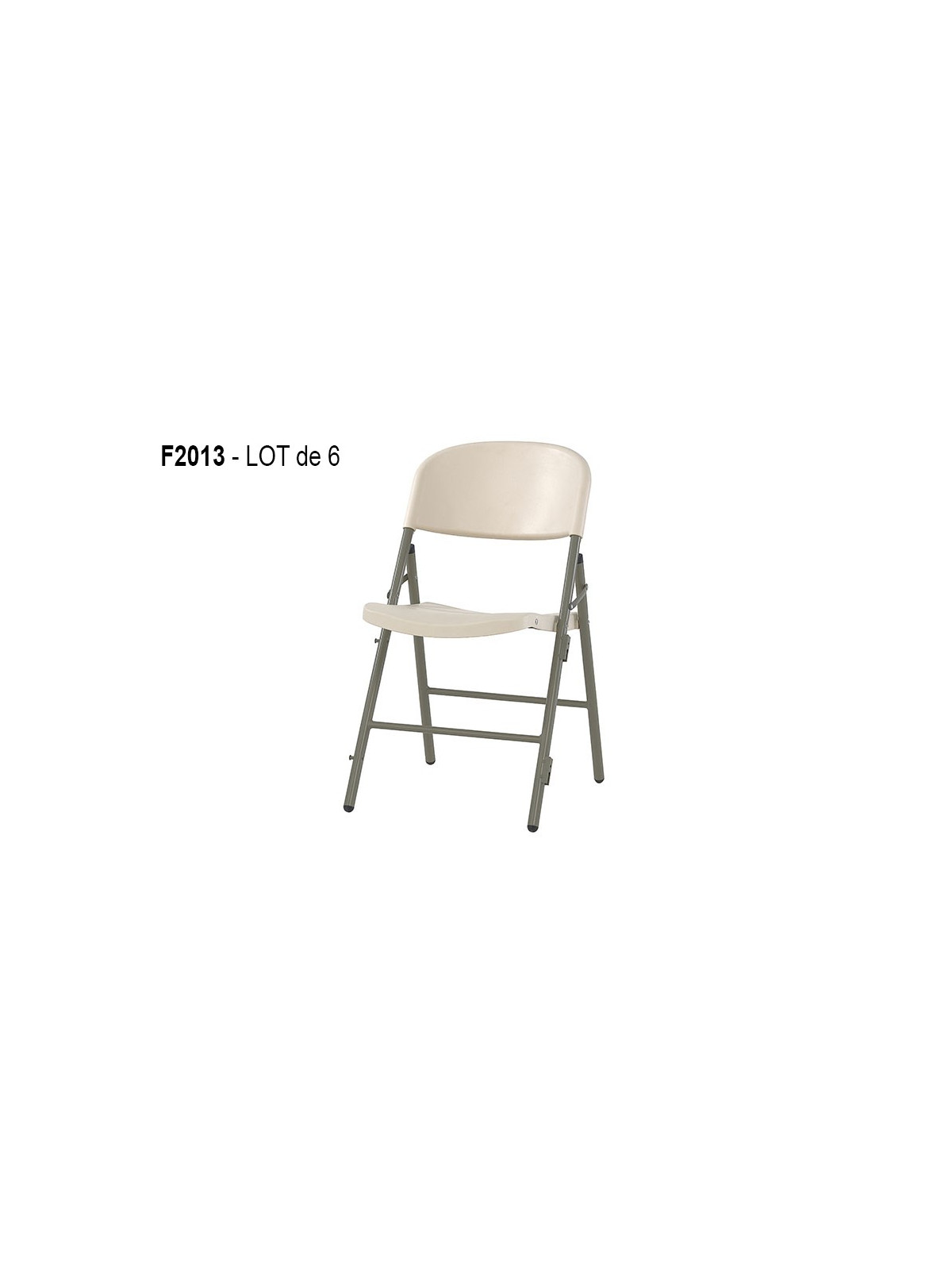 LOT DE 6 CHAISES POLYETHYLENE BEIGE