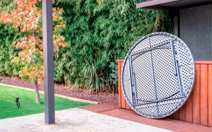 LOT DE 3 TABLES RONDES POLYETHYLENE Ø 1500 MM