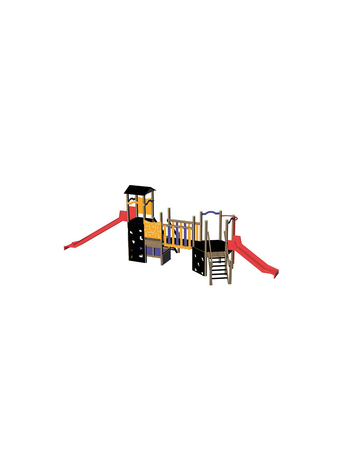 Jeu multiple ALEXY structure bois, jeux exterieurs naturels francais