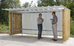 ABRI MULTI USAGE BOIS ET ACIER
ABRI FUMEUR, ABRI CONTENEUR, ABRI DE STOCKAGE ET ABRI CYCLE ET VELO