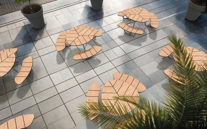 TABLE DE PIQUE NIQUE VITORIA HPL FABRICATION FRANCAISE
TABLE EXTÉRIEUR COMPACT POUR PARC OU TERRASSE DE RESTAURANT