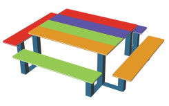 TABLE DE PIQUE NIQUE ARC EN CIEL en HDPE