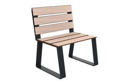 FAUTEUIL EXTERIEUR KIMI  ESPACE PUBLIC COLLECTIVITÉ
MOBILIER URBAIN DESIGN EN ACIER ET BOIS COMPACT FABRICATION FRANÇAIS