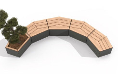 BANQUETTE MODULABLE ET MODERNE KARADIS
MOBILIER URBAIN TENDANCE POUR PARC ET CENTRES-VILLES